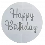 Happy Birthday silver disk