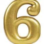 6 Number cake candle