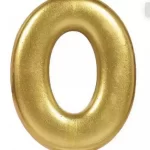 Gold zero number candle