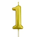 Gold Number 1 Candle