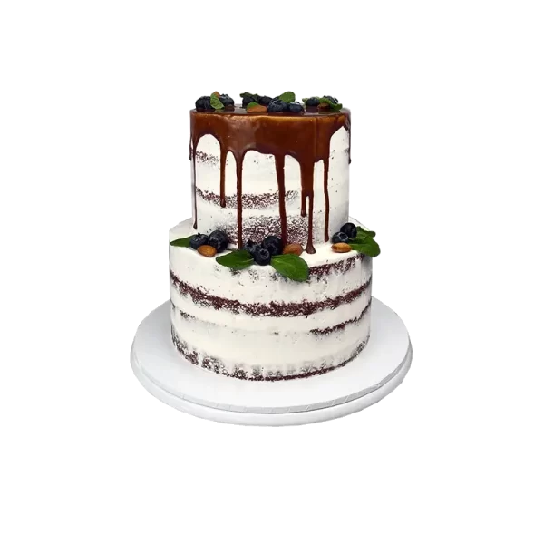 Chocolate Blueberry Wedding Cake