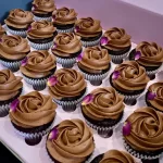 Mini Chocolate Wedding Cupcakes